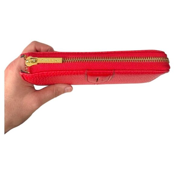OLIVIA+JOY LADIES WALLET SIZE 7"x 4" Like new condition RED ZIPPER - Picture 4 of 5